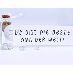 Flaschenpost Oma Geschenk Weihnachten, Karte zu Weihnachten Großmutter