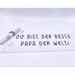 Flaschenpost Papa Geschenk für Weihnachten, Karte, bester Papa der Welt