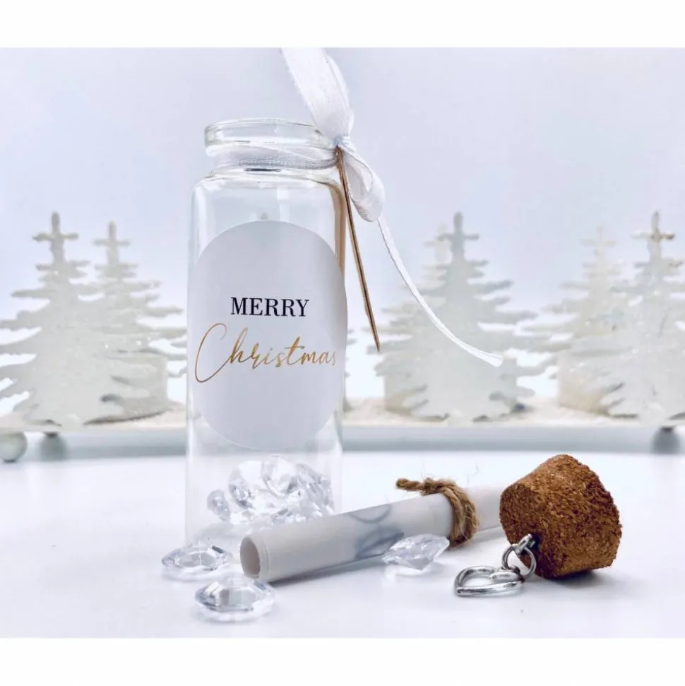 Flaschenpost Tagesmutter Geschenk zu Weihnachten, Karte, Tagesmutter danke sagen