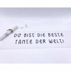 Flaschenpost, Tante Geschenk Weihnachten, Karte für die Tante, weihnachtliche Postkarte