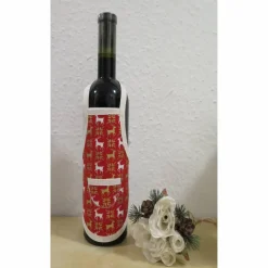 Flaschenschürze mit weihnachtlichen Motiven