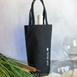 Flaschentasche Baumwolle – nachhaltige Geschenkverpackung für Wein & Sekt | wiederverwendbar, Geburtstag