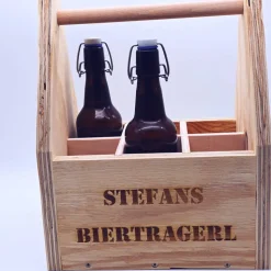 Flaschenträger aus Holz | Männerhandtasche | Geschenk für Männer  | Vatertagsgeschenk | Geschenk Gartenparty| Bierträger