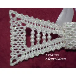 Fliege für den Bräutigam Hochzeit geklöppelt Handarbeit