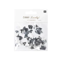 Flitter Herzen silberfarben 100 Stück