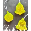 Fünf Anhänger für Weihnachten aus Resin Gießharz GELB