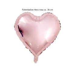 Folienballon Herz 36 cm Rosa