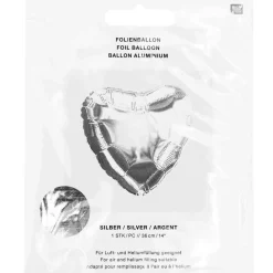 Folienballon Herz silberfarben 36 cm