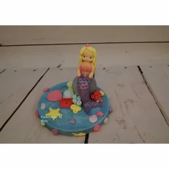 Fondant , Tortendeko , Taufe , Geburtstag ,Geburt Tortentopper Mermaid Meerjungfrau Nixe
