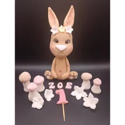 Fondant Figur Hase ,Tortendekorationen, Fondant Figur Hase, Geburtstagsdekoration, Tierfiguren, Zuckerfiguren,