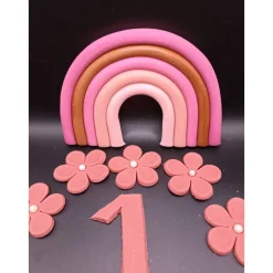 Fondant Figur Regenbogen, Fondant Figur Unicorn, Tortendekoration