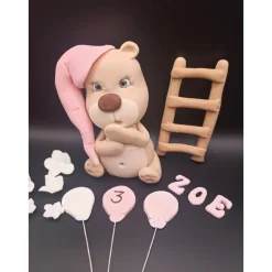 Fondant Figur Teddy, Tortendekoration Teddybär, Tierfiguren, Fondant Figuren für Torten