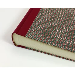 Fotoalbum / Gästebuch 23x23cm - Einband italienisches Carta Varese *Perlenblüten*