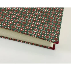 Fotoalbum / Gästebuch 23x23cm - Einband italienisches Carta Varese *Perlenblüten*