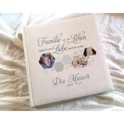Fotoalbum echtes Leinen personalisierbar Best Friends Fotos