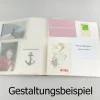 Fotoalbum, Geburt, Taufe, Kind, personalisierbar, hellgrün, Briefmarken, 30,7 x 30 cm, UNIKAT