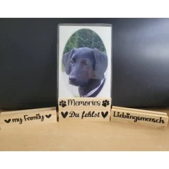 Fotohalter, Kartenhalter  mit verschiedene Sprüche  ,  aus Holz