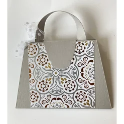 Frauen Glückwunschkarte Geburtstagskarte  Geldkarte   - Hellgrau-Gold-Weiß