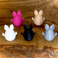 Freches Osterei, Mittelfinger, frecher Hase mit Haltung, 10cm oder Minis im 10er Set, witzige Osterdeko Hasenei