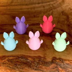Freches Osterei, Mittelfinger, frecher Hase mit Haltung, 10cm oder Minis im 10er Set, witzige Osterdeko Hasenei
