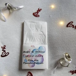 Freudentränen Hochzeit Taschentücher Banderolen,Banderolen als Deko für Gäste-Taschentücher,