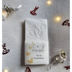 Freudentränen Hochzeit Taschentücher Banderolen,Banderolen als Deko für Gäste-Taschentücher,