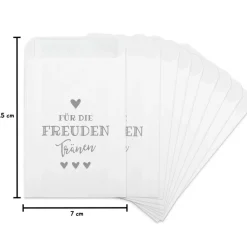 Freudentränen Taschentücher Hüllen - Verpackung für Hochzeit Taschentuch