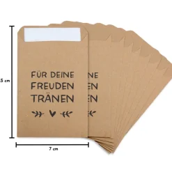 Freudentränen Taschentücher Hüllen - Verpackung für Hochzeit Taschentuch