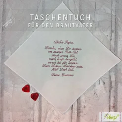 Freudentränen-Taschentuch - Papa - Stickerei - Gastgeschenk - Hochzeit
