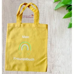 Freundebuchtasche mit Regenbogen