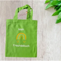 Freundebuchtasche mit Regenbogen