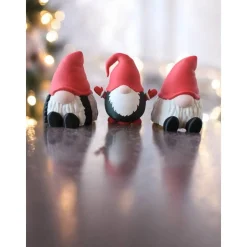 Fröhlicher 3D-gedruckter Wichtel - Weihnachts-Gnom (12 cm)