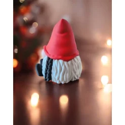 Fröhlicher 3D-gedruckter Wichtel - Weihnachts-Gnom (12 cm)