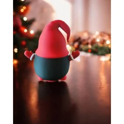 Fröhlicher 3D-gedruckter Wichtel - Weihnachts-Gnom (12 cm)