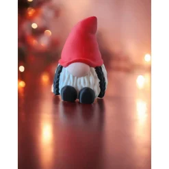 Fröhlicher 3D-gedruckter Wichtel - Weihnachts-Gnom (12 cm)