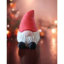 Fröhlicher 3D-gedruckter Wichtel - Weihnachts-Gnom (12 cm)
