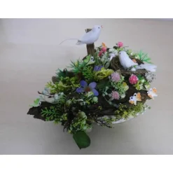 Frühling Ostern Tischdeko – Einzigartige Baumscheibe mit Vogelgezwitscher & Geschenkidee zum Muttertag