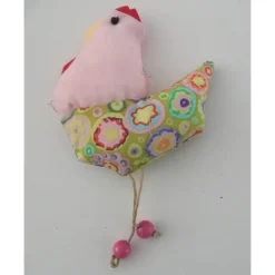 Frühlings - Osterdekoration, 3 - teiliges Set, Stoffhühner und Gans, Frühlings - Osterdekoration zum Anhängen