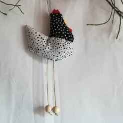 Frühlings - Osterdekoration, 3 - teiliges Set, Stoffhühner, Frühlings - Osterdekoration zum Anhängen