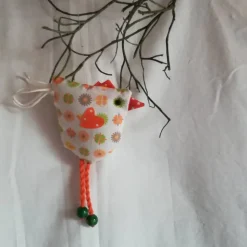 Frühlings - Osterdekoration, 3 - teiliges Set, Stoffhühner und Gans, Frühlings - Osterdekoration zum Anhängen