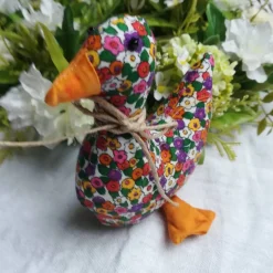 Frühlings - Osterdekoration, 3 - teiliges Set, Stoffhuhn, Gans, Häschen