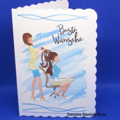 Friseur Gutscheinverpackung & Geburtstagskarte – Kreative Friseurin-Karte für Frauen