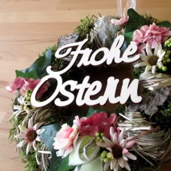 "Frohe Ostern" Holz-Schriftzug für den Türkranz