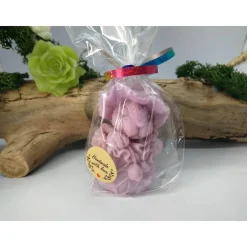 Frohe Ostern Kerze, Hase im Kohl, verschiedene Farben