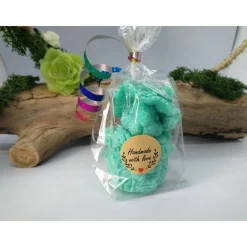 Frohe Ostern Kerze, Hase im Kohl, verschiedene Farben