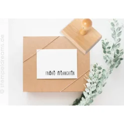 Frohe Weihnachten - Holzstempel - 60 mm x 10 mm