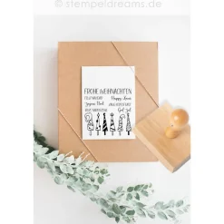 Frohe Weihnachten – verschiedene Sprachen – Weihnachtsstempel – Motiv: 579