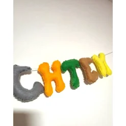 Frohe Weihnachten Buchstaben Girlande Filz Handgemacht