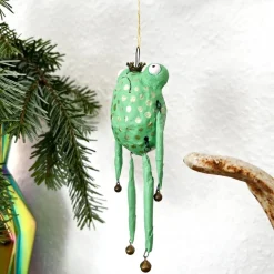 Froschglöckchen, Baumschmuck, Weihnachtsschmuck, kling Fröschchen klingelingeling, hängende Froschfigur, Chr