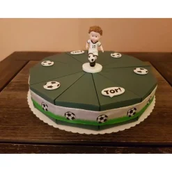 Fußball - Geschenk zum 18 Geburtstag - Geschenk Geburtstag - Grün Weiß Schwarz - Fußballfigur - Papiertorte - Tor